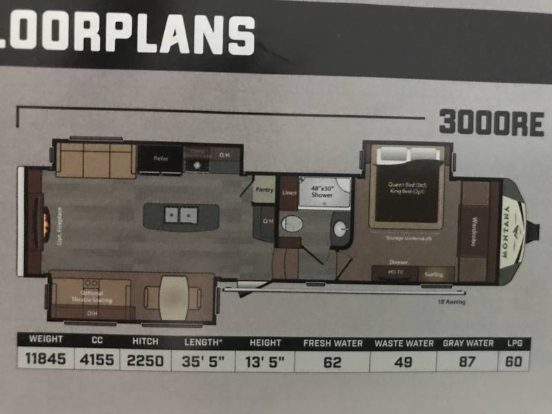 2016 Keystone Montana Legacy Montana 3000RE Legacy 4 Seasons, 5th