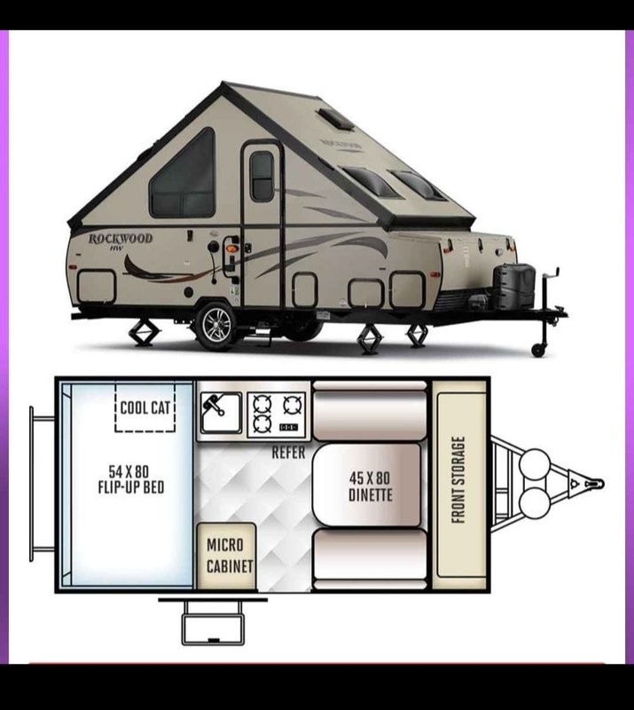 2016 Forest River Rockwood Hard Side A128S, Folding Trailers RV For