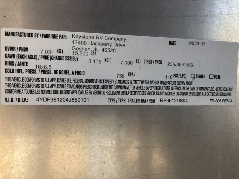 2004 Keystone Raptor 3612SS, Toy Haulers 5th Wheels RV For Sale By